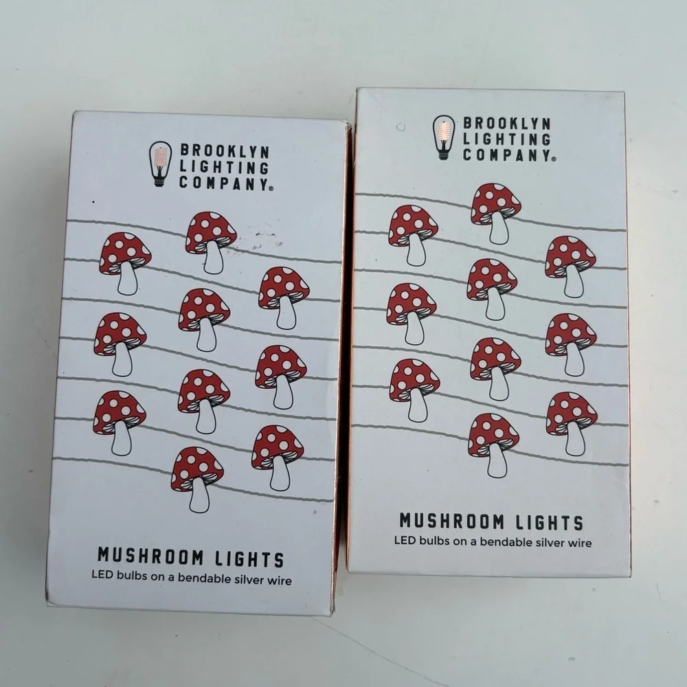 Lot of 2 Brooklyn Lighting Company Mushroom Wire Lights